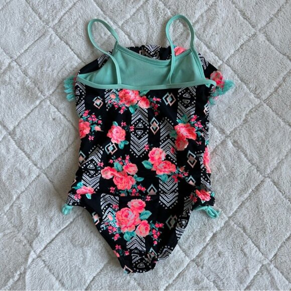 Wonder Nation | Aztec Arizona Gardan Tassel One-Piece Swimsuit | Size Medium 7-8 - Picture 3 of 5